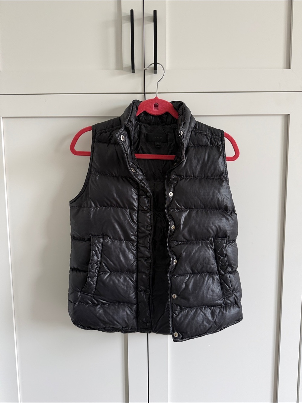 J. Crew Black Quilted Puffer Vest